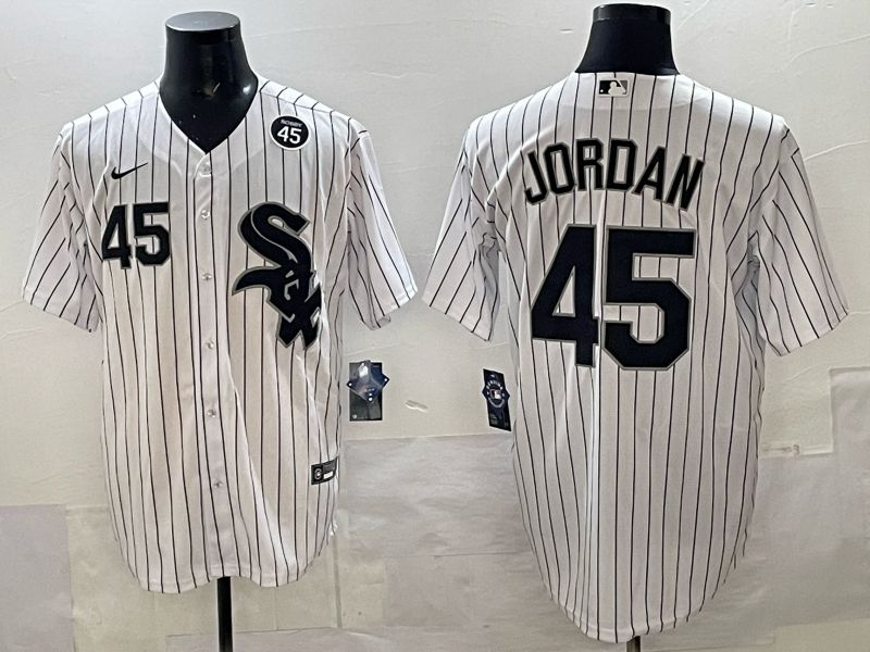 Men Chicago White Sox #45 Jordan white Nike MLB 2025 jersey 014->chicago white sox->MLB Jersey